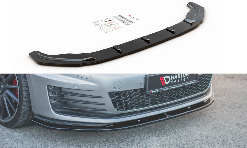 Maxton Design Front Splitter V.1 VW Golf Mk7 GTI (Prefacelift) Front Lip - iilumolab