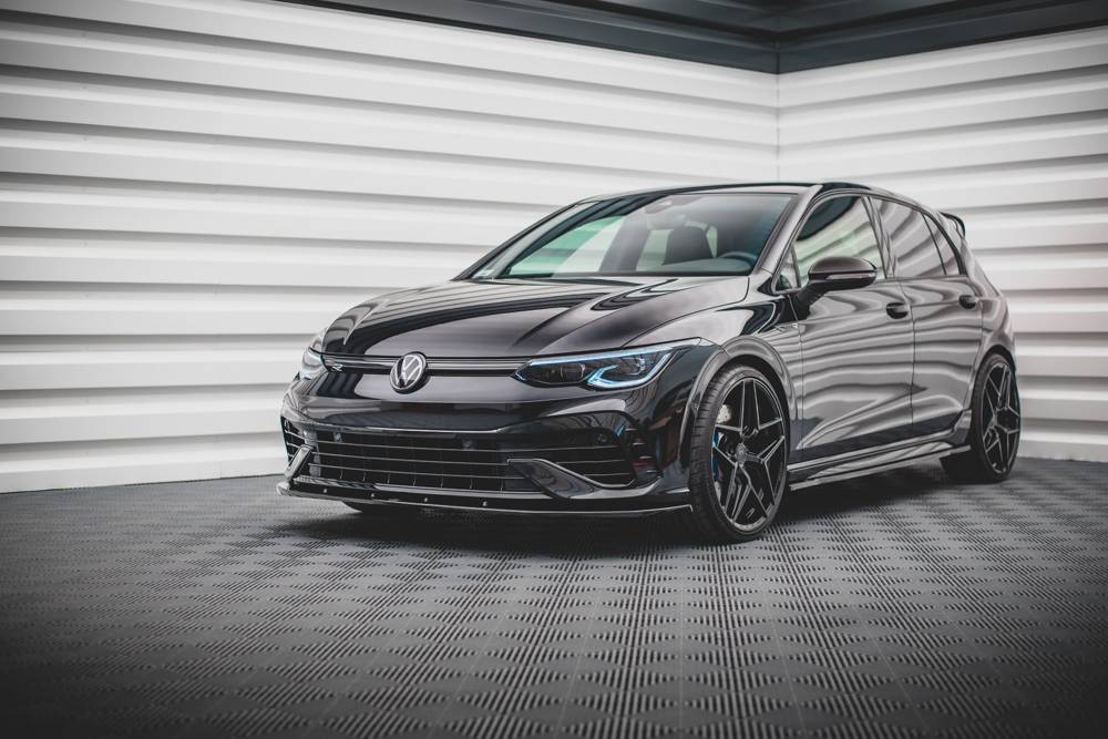 Maxton Design Front Splitter V.1 VW Golf Mk8 R Front Lip - iilumolab
