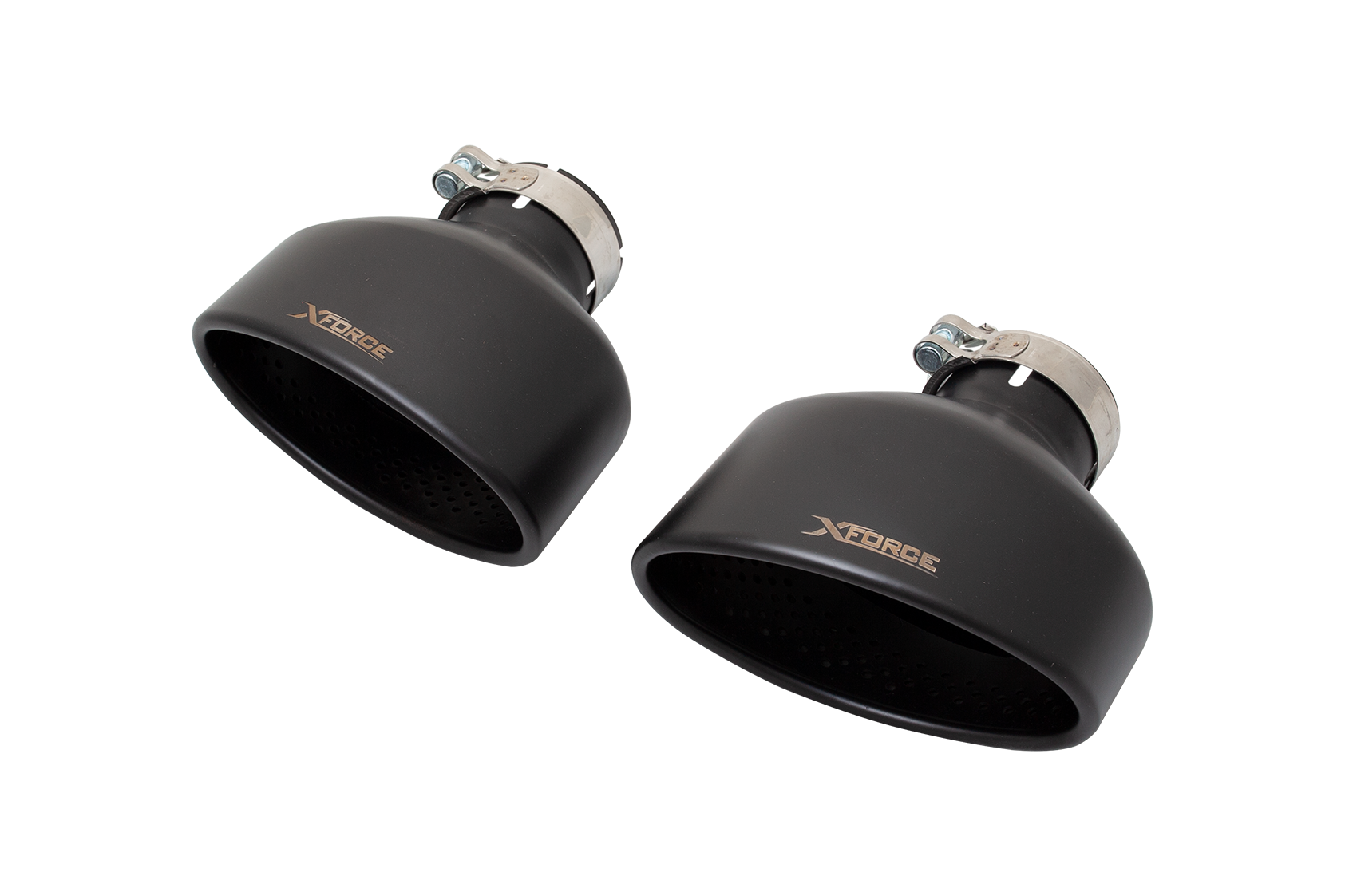 XForce AUDI RS3 8V Hatch Black Oval Exhaust Tips - iilumolab