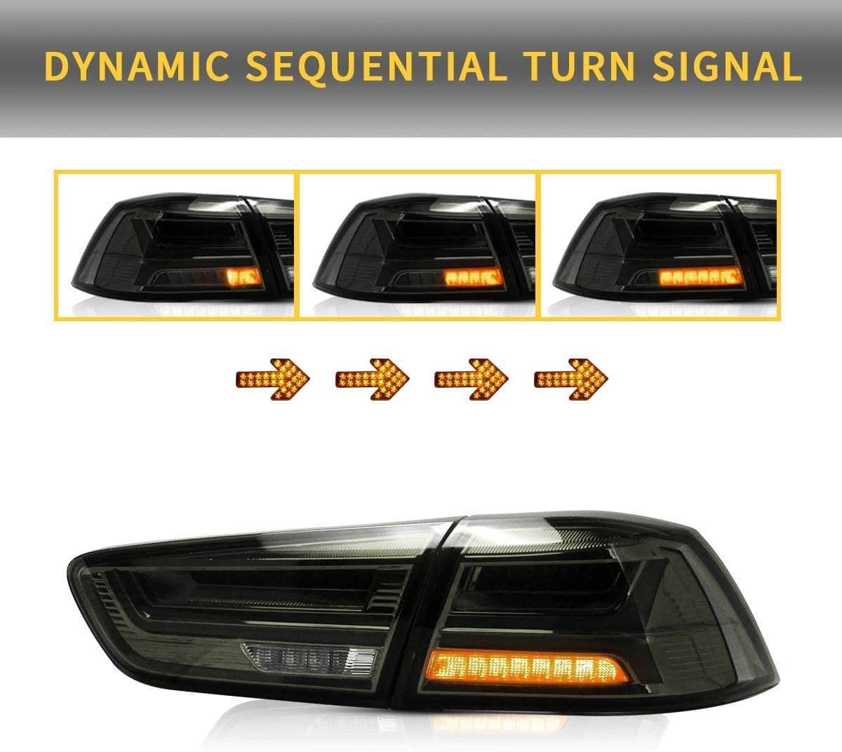 2007-2017 MITSUBISHI LANCER SEQUENTIAL LED TAIL LIGHTS - iilumo