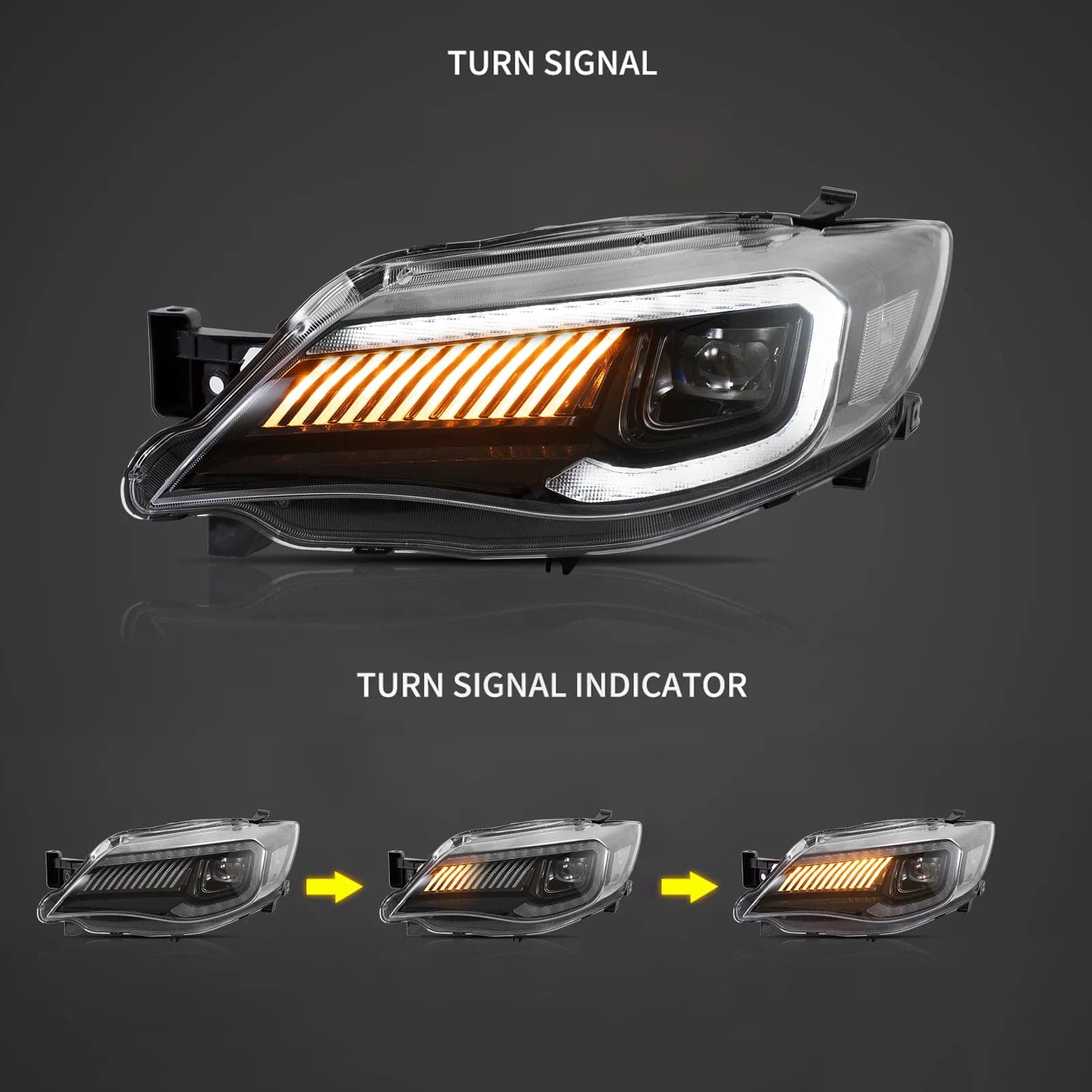2008-2014 SUBARU IMPREZA G3 / WRX / STI SEQUENTIAL LED HEADLIGHTS - iilumo
