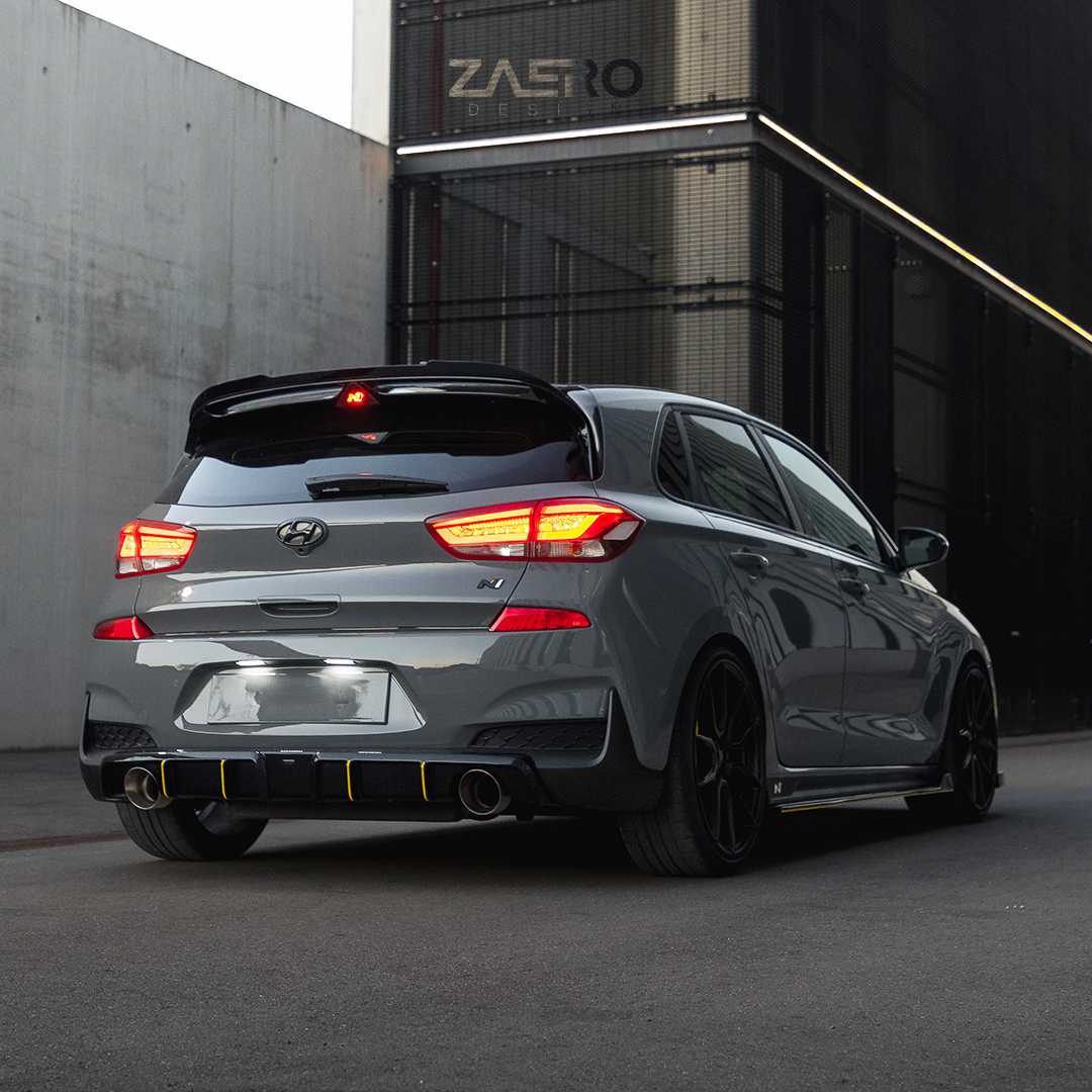 Zaero Designs EVO-1 Rear Spoiler Extension for Hyundai i30N Hatchback 2018+ - iilumolab