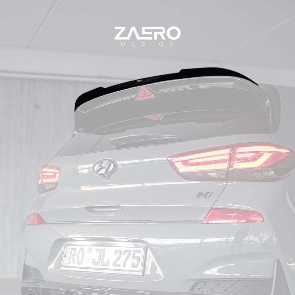 Zaero Designs EVO-1 Rear Spoiler Extension for Hyundai i30N Hatchback 2018+ - iilumolab
