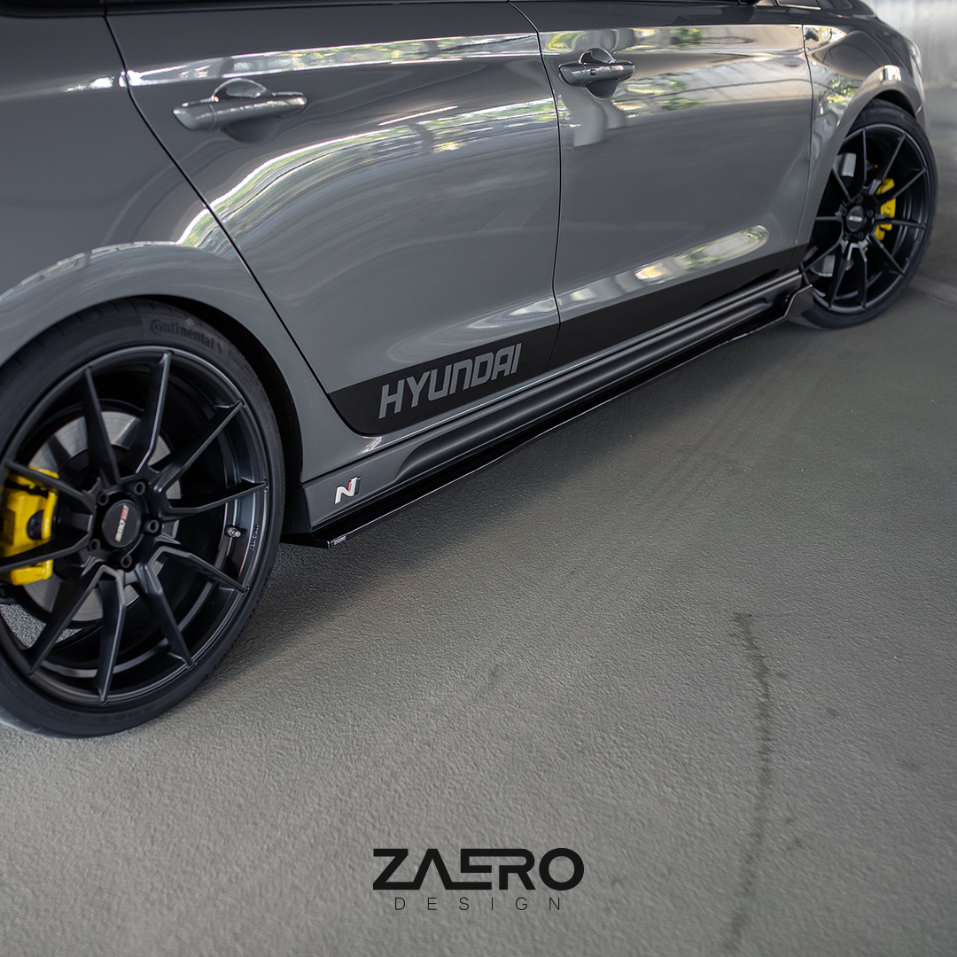 Zaero Designs EVO-1 Side Splitter/Skirts for Hyundai i30N Hatch/Fastback 2018+ - iilumolab