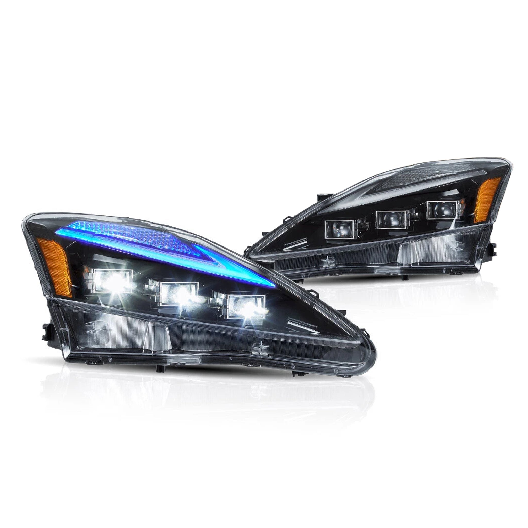 2006-2013 LEXUS IS250 IS350 ISF SEQUENTIAL LED HEADLIGHTS V2 - iilumo