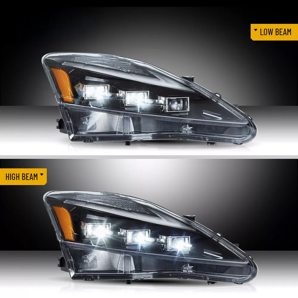 2006-2013 LEXUS IS250 IS350 ISF SEQUENTIAL LED HEADLIGHTS V2 - iilumo