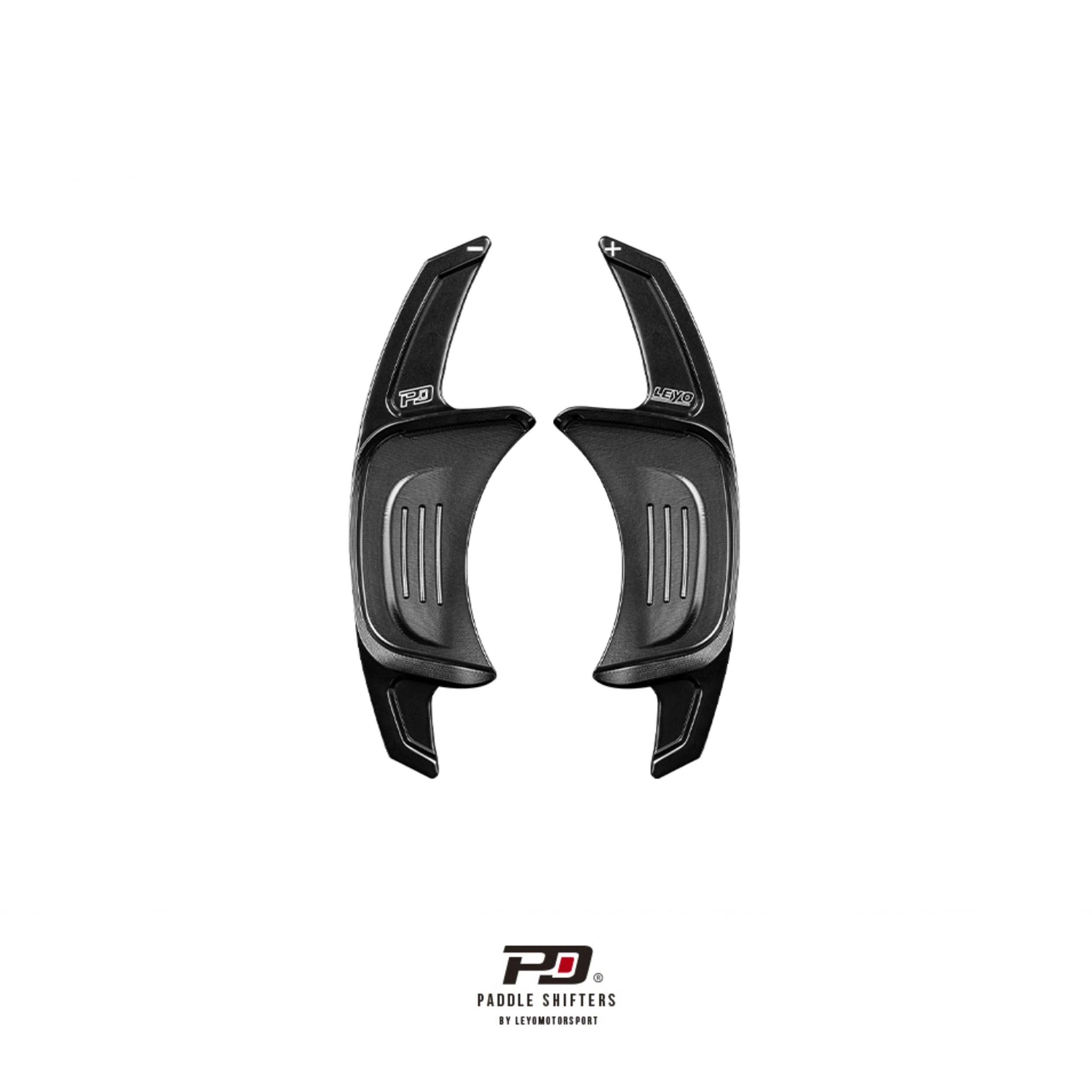 LEYO MK7 Golf GTI / R Billet Pad Shift Ext - Black (Gen.2) - iilumolab
