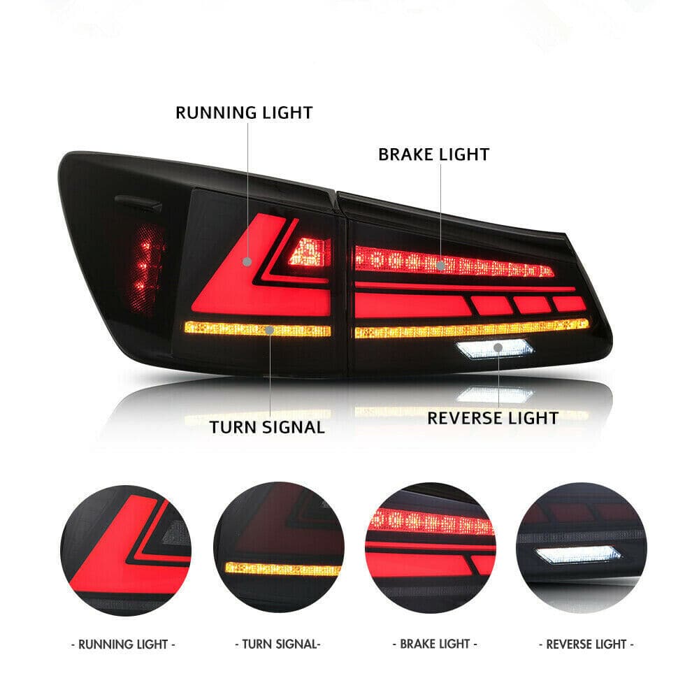 2005-2013 LEXUS IS250 IS350 ISF DYNAMIC LED TAIL LIGHTS