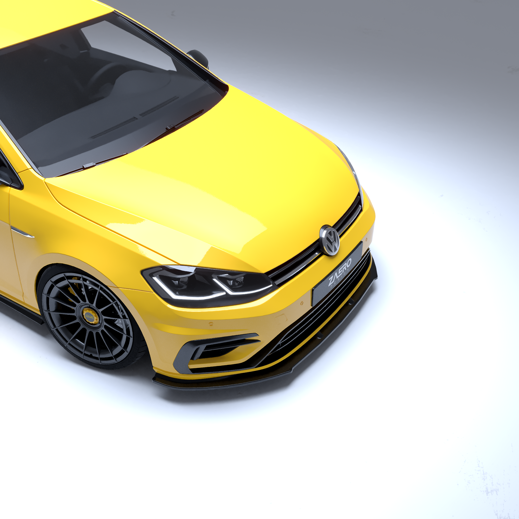 Zaero Designs EVO-1 Front Lip/Splitter for Volkswagen Golf MK7.5R 2018-2021 - iilumolab