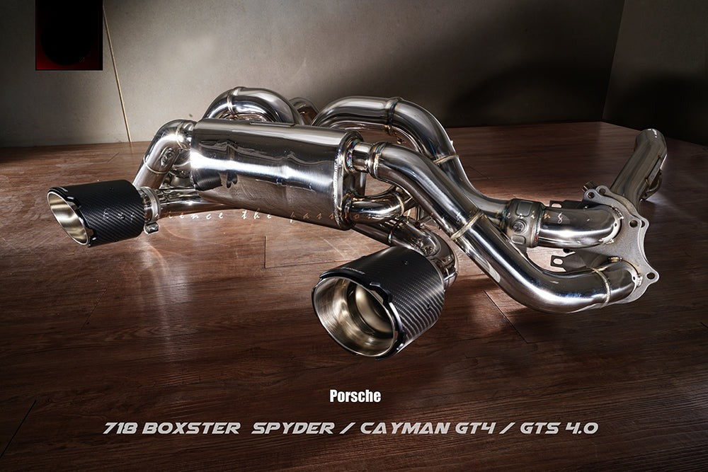 Fi Exhaust Valvetronic Exhaust System For Porsche Cayman GT4 / Boxster Spyder 718 Pre Feb 20 - iilumolab
