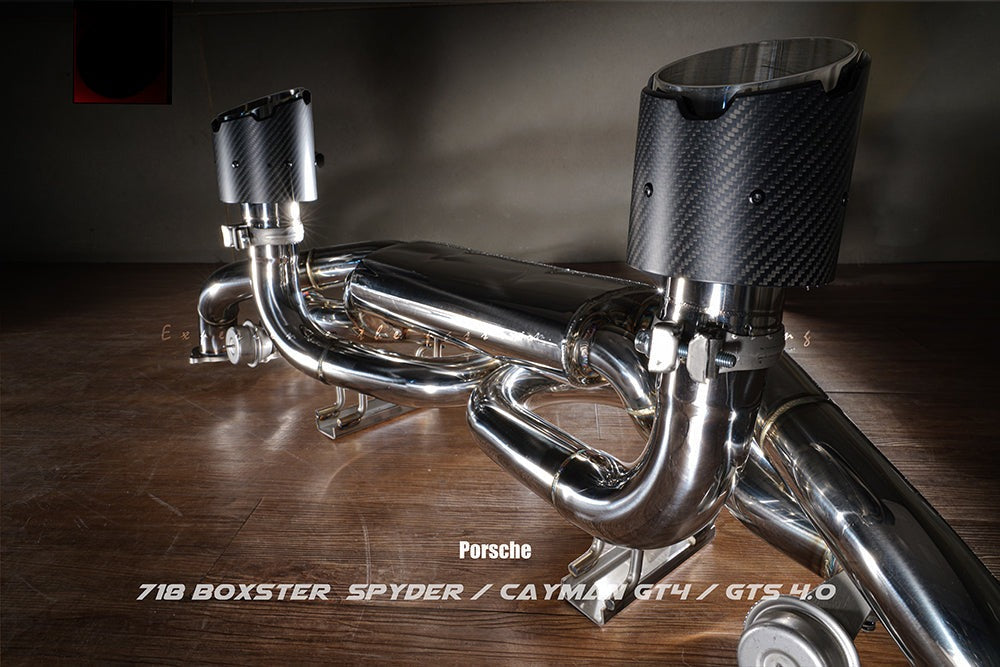 Fi Exhaust Valvetronic Exhaust System For Porsche Cayman GT4 / Boxster Spyder 718 After Feb 20 - iilumolab