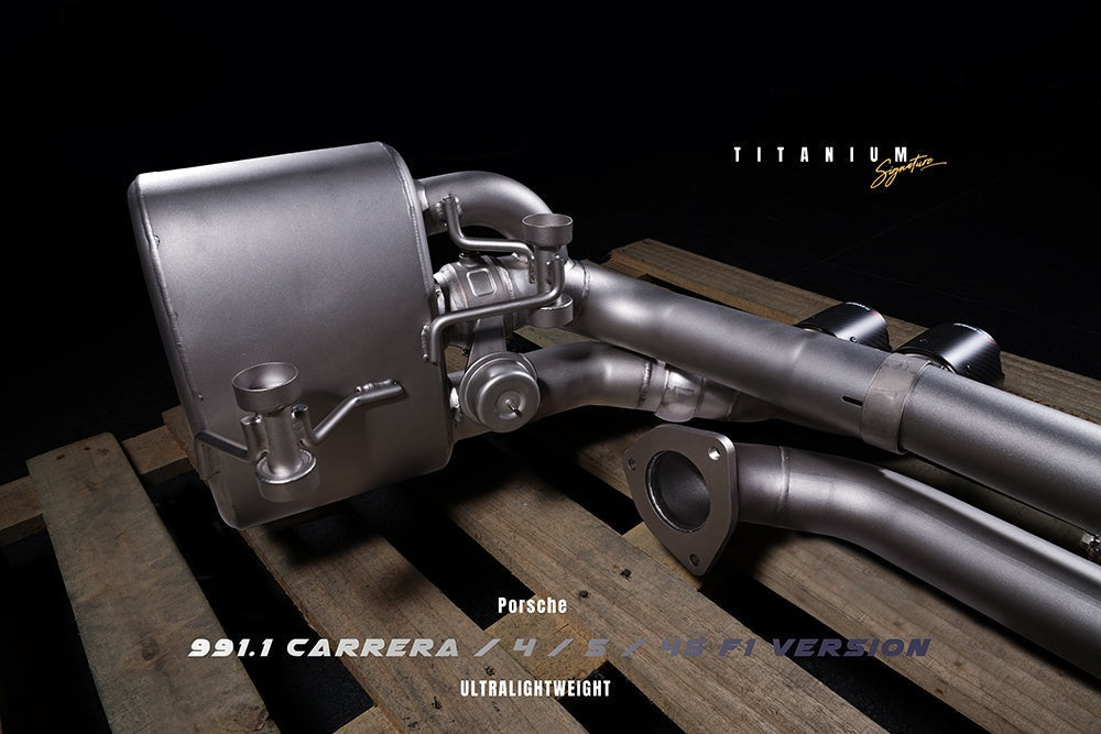 Fi Exhaust Valvetronic Exhaust System For Porsche 911 Carrera / S / 4 /4S F1 Version 991.1 Titanium Signature Series 11-15 - iilumolab