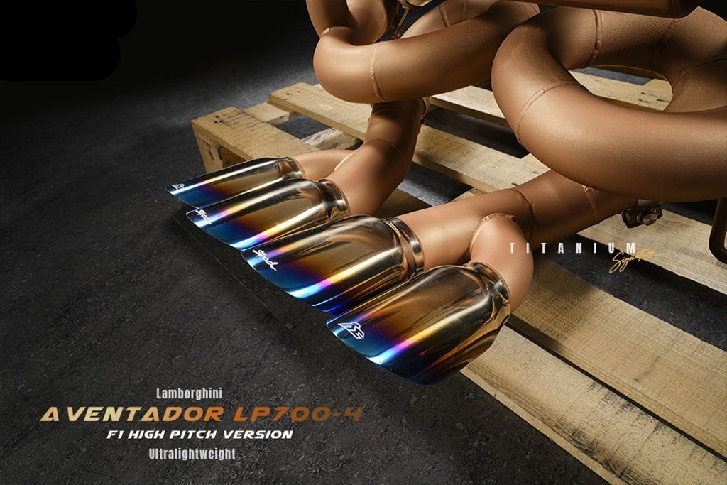 Fi Exhaust Valvetronic Exhaust System For Lamborghini Aventador F1 High Pitch Version Titanium Signature Series LP700-4 11+ - iilumolab