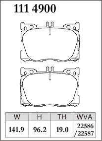 Dixcel Front Brake Pads for Mercedes-Benz GLC200 / GLC220d / GLC300 / GLC350e / GLC43 (X253)