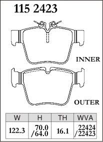 Dixcel Rear Brake Pads for Mercedes-Benz GLC200 / GLC220d / GLC250 / GLC300 / GLC350e / GLC43 (X253)