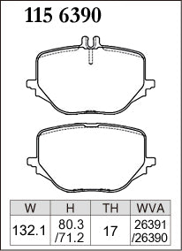 Dixcel Rear Brake Pads for Mercedes-Benz GLC350e / GLC43 (X254) - iilumolab