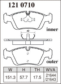 DIXCEL Front Brake Pads for BMW 3 Series (E36/E46) / Z3 / Z4 (E85/E86)
