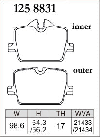 DIXCEL Rear Brake Pads for Toyota GR Supra GT (A90) / BMW Z4 (G29) / i4 (G26) - 330mm Rear Rotor - iilumolab