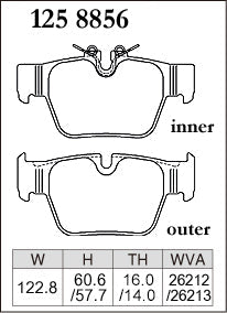 DIXCEL Rear Brake Pads for BMW M135i (F40) / M235i (F44) / X2 M35i (F39) / MINI JCW (F54/F60)
