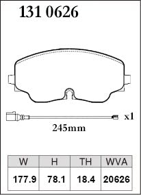 DIXCEL Front Brake Pads for VW Golf R (Mk8) / Tiguan R (AD) / Audi S3 (8Y) - iilumolab