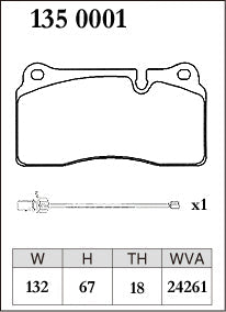 DIXCEL Rear Brake Pads for Audi R8 (42/4S) Non-CC Brake