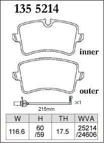DIXCEL Rear Brake Pads for Audi S6/S7 (C7) S8 (D4) RS4 (B8) RS5 (8T/8F) RS6/RS7 (4G) / Porsche Macan (95B) - iilumolab