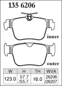 DIXCEL Rear Brake Pads for VW Golf GTI / R (Mk8) / Audi S3 (8Y) - iilumolab