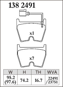 DIXCEL Front Brake Pads for Audi RS3 (8V) / Audi RS Q3 (8U) / Audi TT RS (8S)