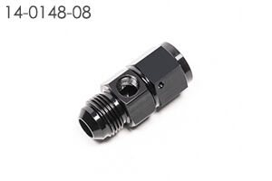 Radium Engineering 14-0148-08 Inline 8AN Male to 8AN Female Fitting with 1/8" NPT Port