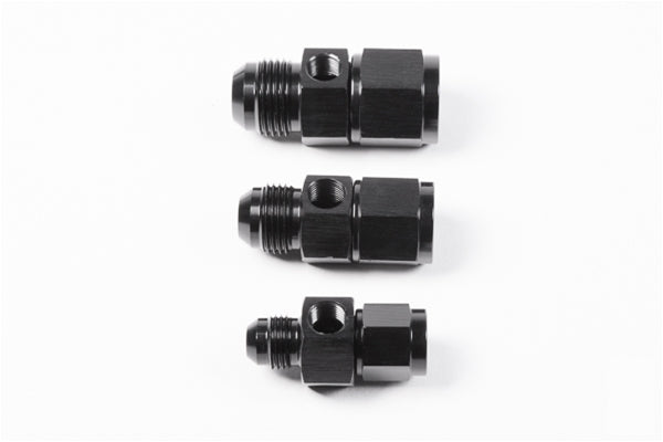 Radium Engineering 14-0148-06 Inline 6AN Male to 6AN Female Fitting with 1/8" NPT Port