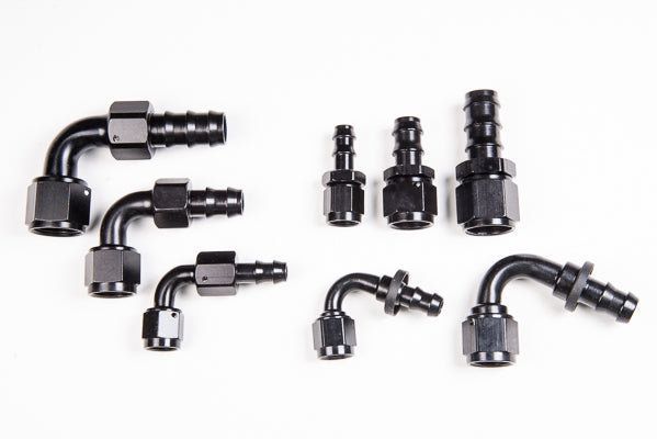 Radium Engineering 14-0201 PushLok Hose End, 6AN Straight