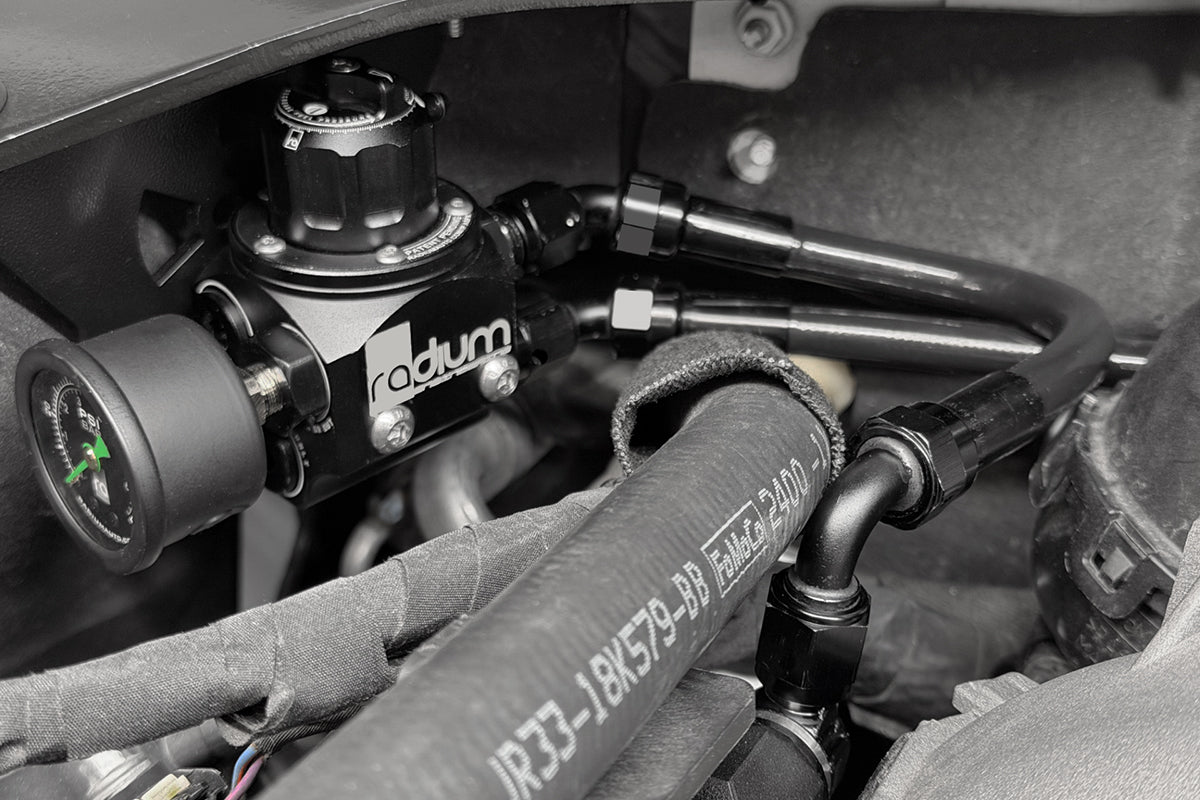 Radium Fuel Hanger Plumbing Kit with Microglass Filter, Ford Mustang (2015-2017)