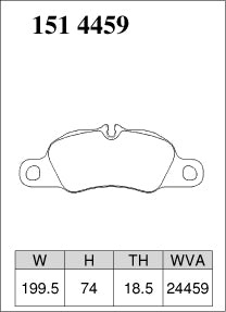 DIXCEL Front Brake Pads for Porsche 911 Carrera/Carrera 4 (997/991) 718 Boxster/Cayman S/GTS (982) Boxster/Cayman S/GTS/Spyder (981)