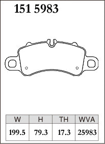 DIXCEL Front Brake Pads for Porsche 911 (991.2 / 992), Porsche 718 Boxster, Porsche 718 Cayman (982)