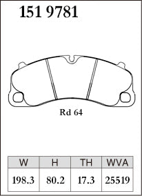 DIXCEL Front Brake Pads for Porsche 911 (991.2 / 992) Carrera / GTS / Turbo / Targa / 718 Cayman GTS 4.0 - iilumolab