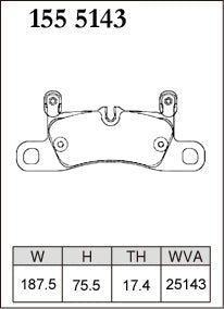 DIXCEL Rear Brake Pads for Porsche Cayenne (92A/E3) / 718 Boxster / Cayman GTS 4.0 (982)