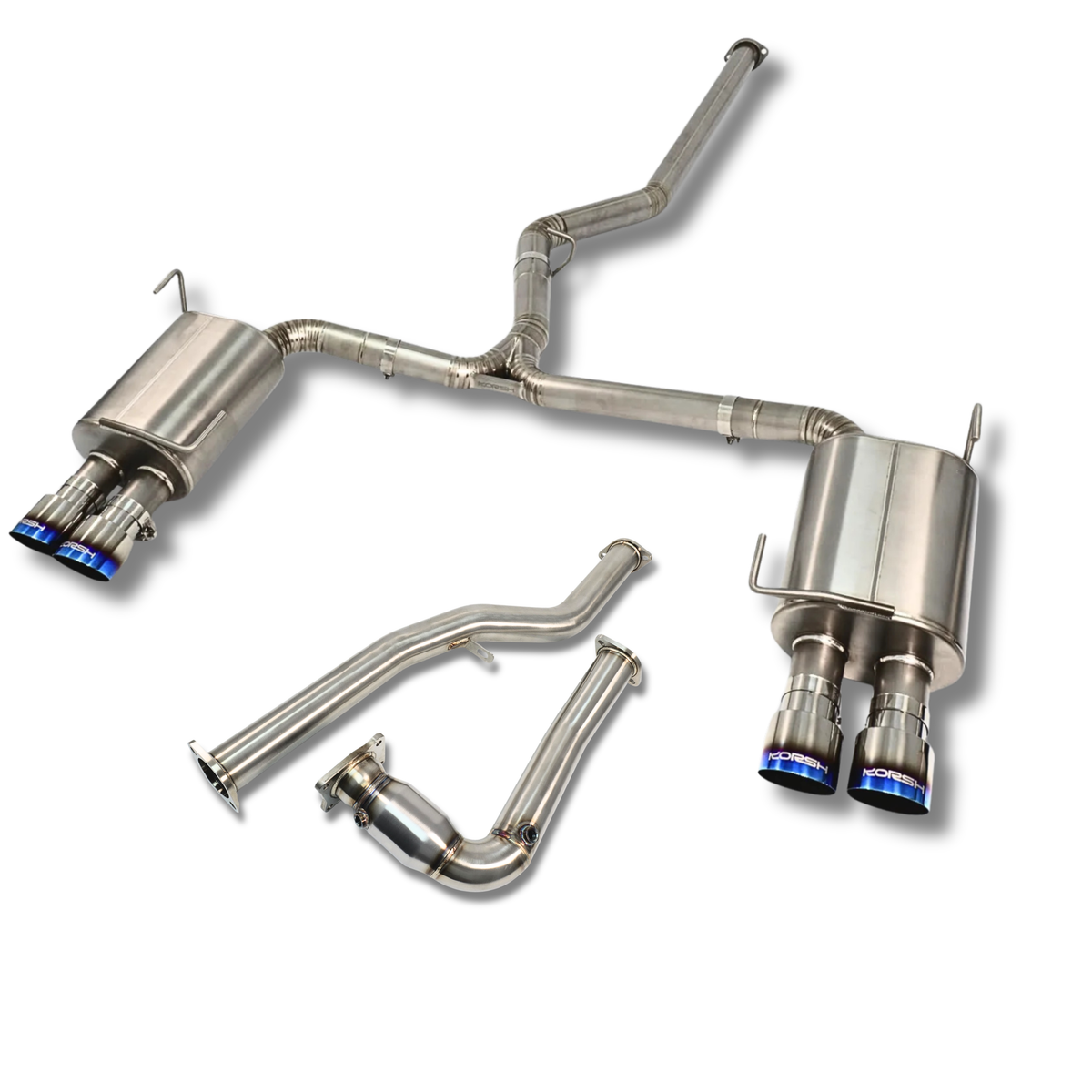 Korsh CVT Turbo Back Exhaust for Subaru WRX 2015+ - Titanium Catback with Stainless Downpipe