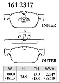 Dixcel Front Brake Pads for Polestar 2 / Volvo S60 / S90 / V60 / V90