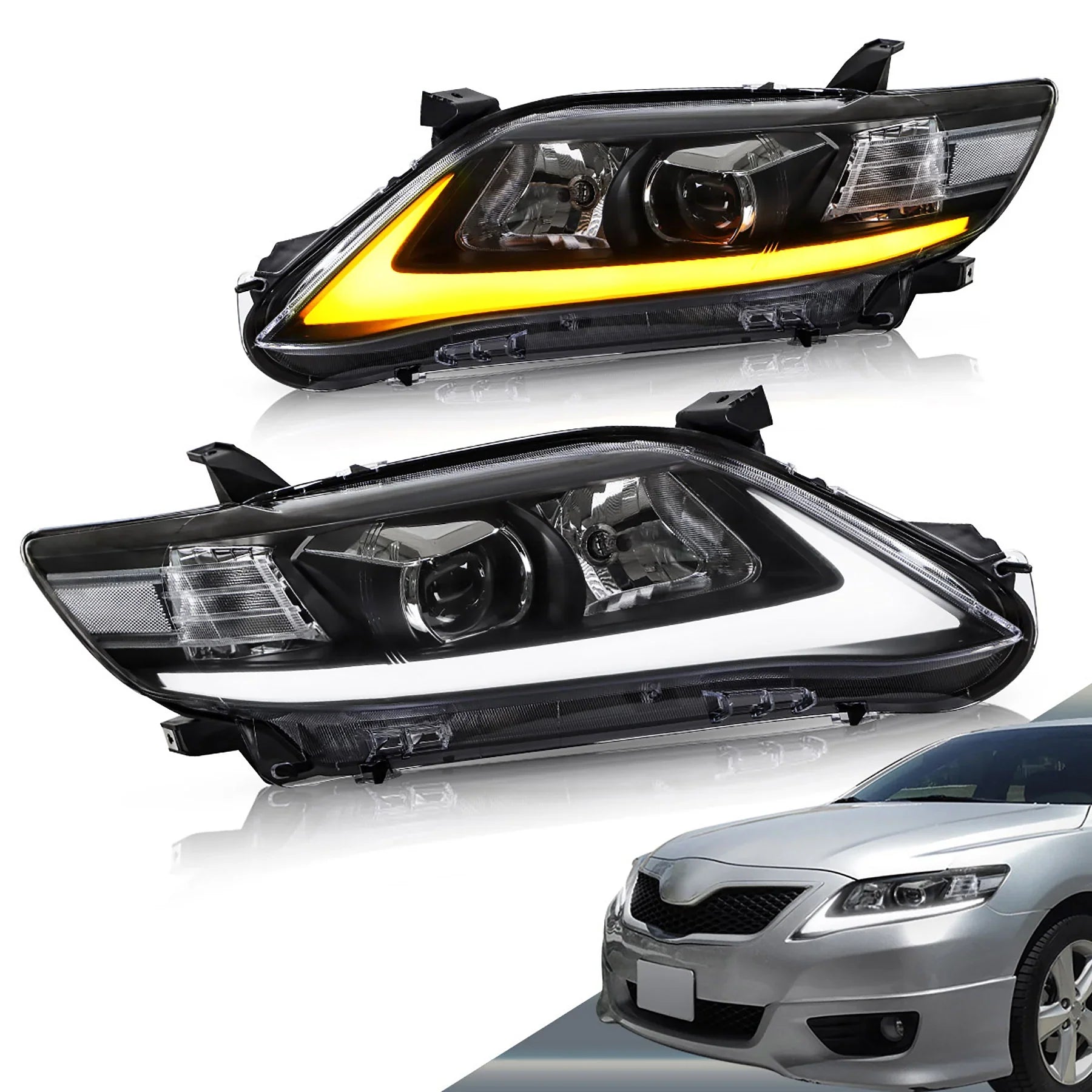 2009-2011 TOYOTA CAMRY SEQUENTIAL LED HEADLIGHTS - iilumo