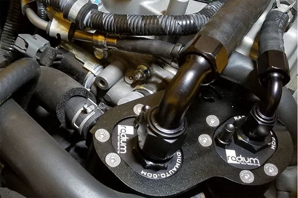 Radium Engineering Dual Fluid Lock Catch Can Kit for Lotus Elise/Exige 2ZZ-GE
