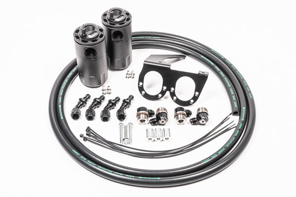 Radium Engineering Dual Catch Can Kit, CCV for Nissan R35 GT-R, Fluid Lock