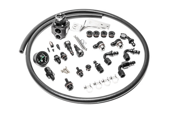 Radium Engineering Parallel Fuel Rail Plumbing Kit w/DMR RA Regulator for Subaru WRX 08-14/STI 08-21/FXT SH/LGT 2007-2014 EJ20/EJ25