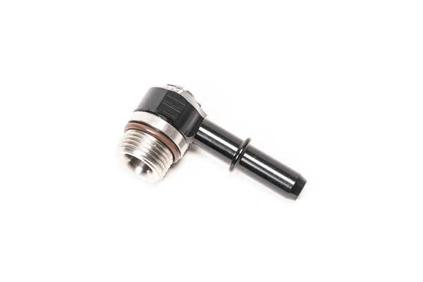 Radium Engineering 20-1000-0810S Low Profile Swivel Banjo Fitting, 8AN ORB to 10mm SAE Quick Connect Male