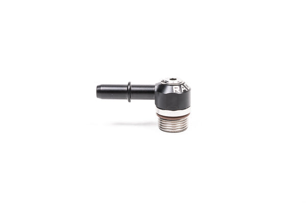 Radium Engineering 20-1000-08375 Low Profile Swivel Banjo Fitting, 8AN ORB to 3/8" SAE Quick Connect Male