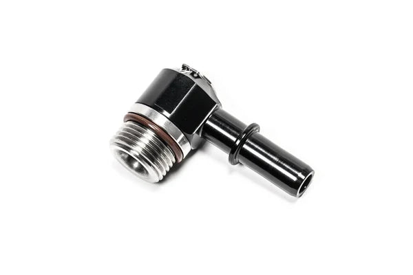 Radium Engineering 20-1000-1012S Low Profile Swivel Banjo Fitting, 10AN ORB to 12mm SAE Quick Connect Male