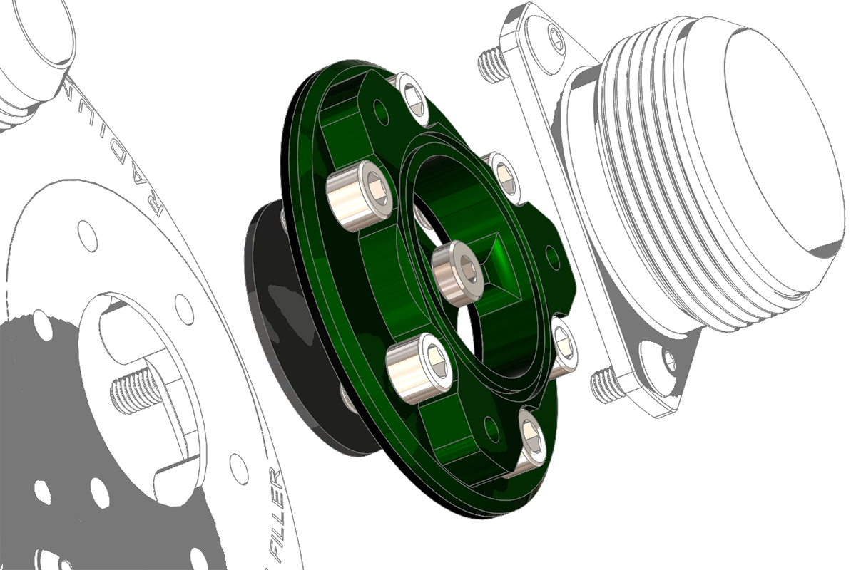 Radium FCST Filler Adapter, 6-Bolt to 3-Bolt