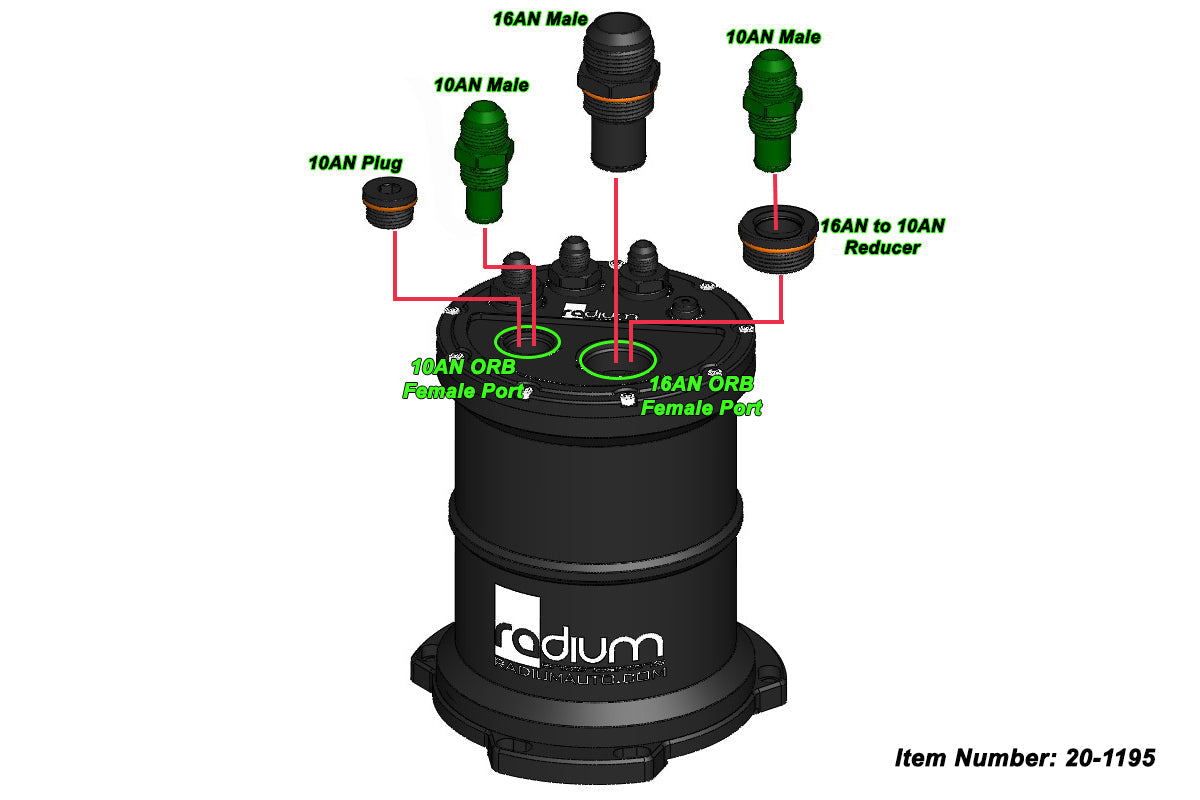 Radium Engineering Fuel Surge Tank for External Pumps