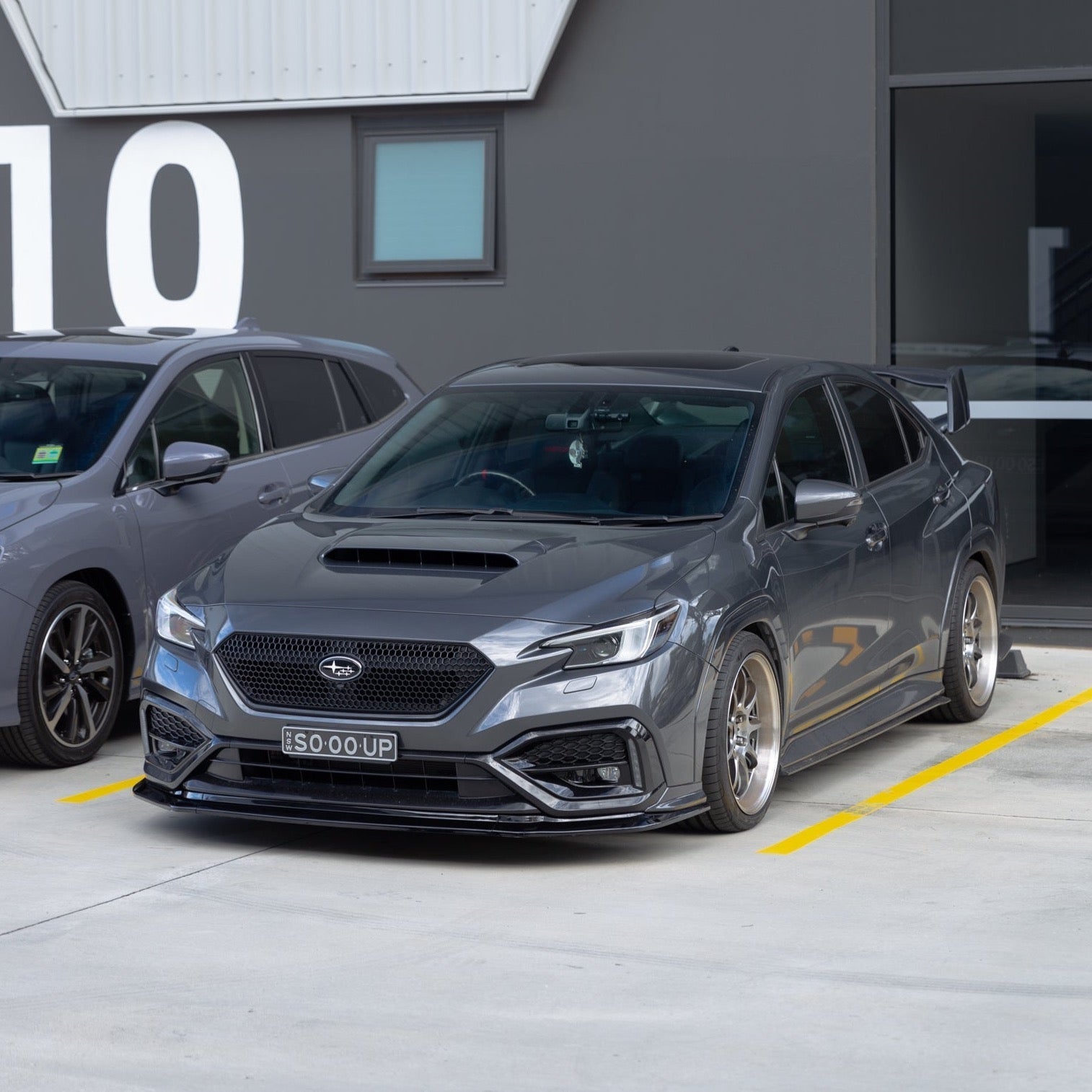 Aeroflow Dynamics S-Spec V2 Front Lip/Under Spoiler (3-Piece) For Subaru WRX VB 2022-2025 [Paint Matched]