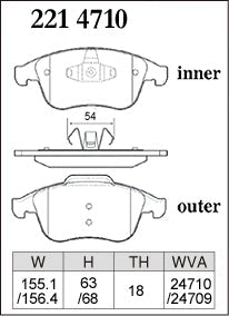 Dixcel Front Brake Pads for Renault Megane GT (III/IV) / Clio RS (IV) / Laguna III