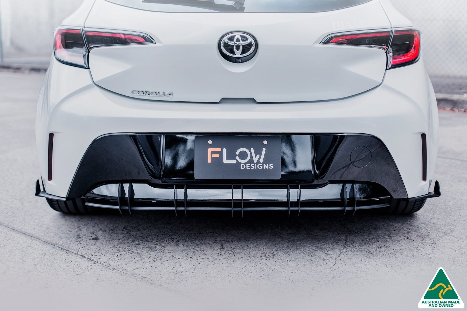 Flow Designs DISCONTINUED SANDED MATTE FINISH - Corolla MZEA12R/ZWE211R ZR 2018-2022 Flow-Lock Rear Diffuser - iilumolab